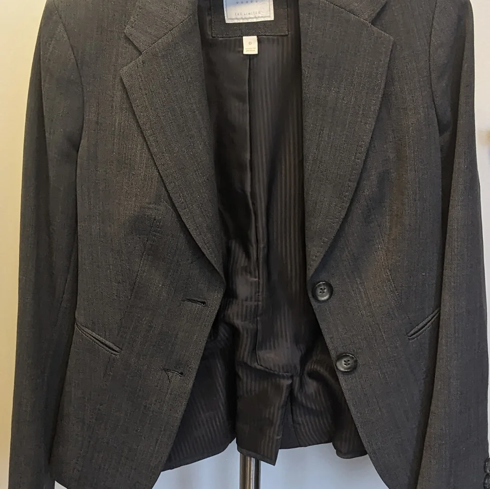 The Limited Travel Suit 2 Button Blazer Cassidy Fit Pant Gray Women’s Size 0/2 - Picture 7 of 7